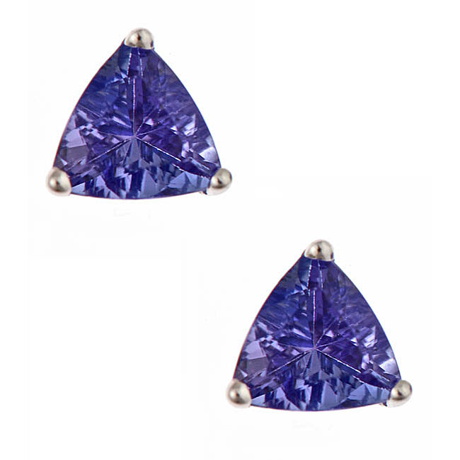 D'Yach 14k White Gold Tanzanite Stud Earrings, £126.49
