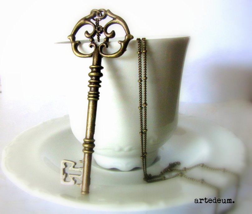 Bronze Antique Skeleton Key Long Necklace. around £11 from Etsy