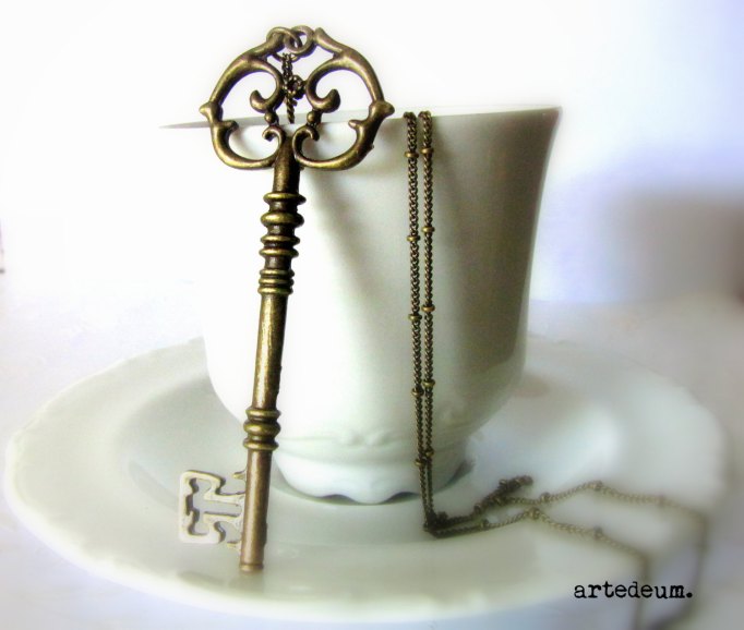 Bronze Antique Skeleton Key Long Necklace. around £11 from Etsy